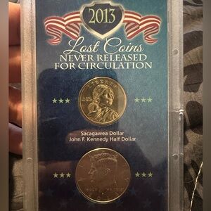 2013 Lost Coins Sacagawea Dollar & Kennedy Half Dollar